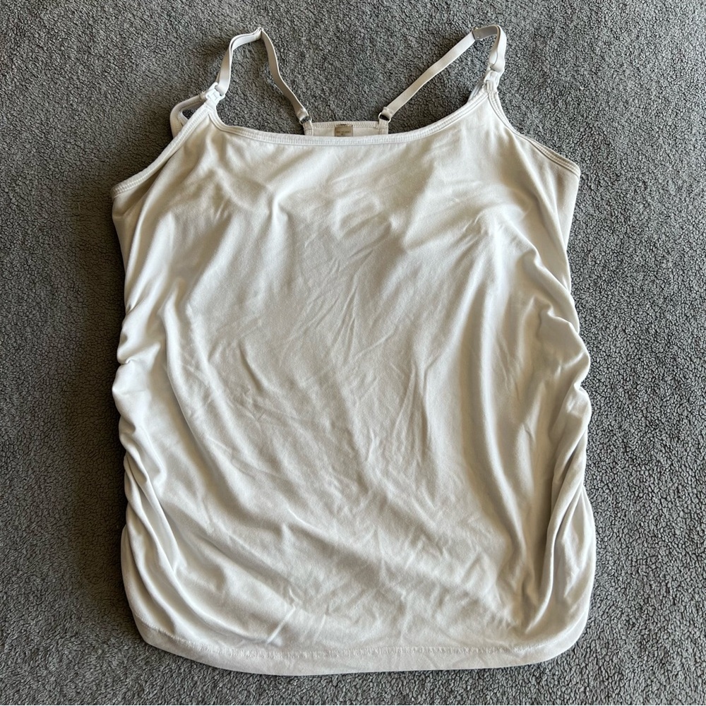 Beyond Yoga Beyond the Bump white nursing tank